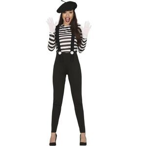Fiestas Guirca Womens/Ladies Mime Costume Set / Black/White